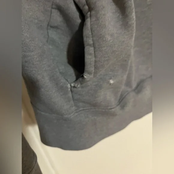 Nike Air Jordan Mens Big & Tall XXL Gray Spellout Long Sleeve Hoodie Sweatshirt - Picture 4 of 7